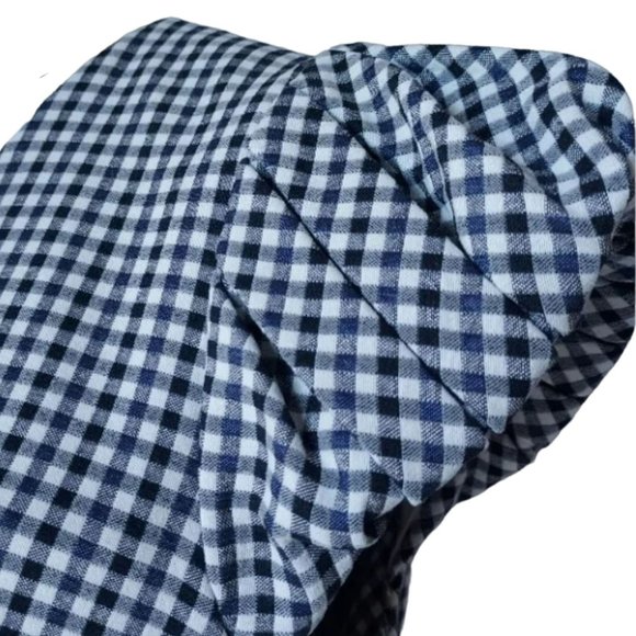 Calvin Klein Sheath Dress Super Stretchy Black & White Gingham Puffy Cap Sleeve - Picture 6 of 8